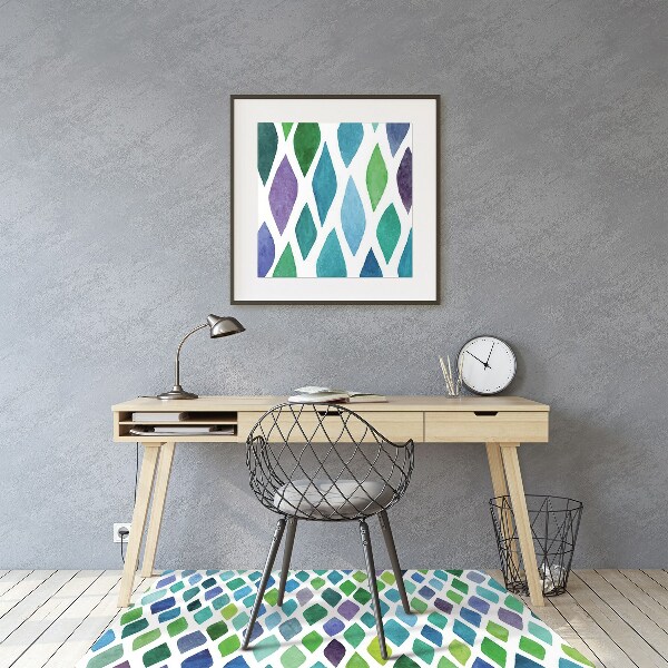 Alfombra para silla de escritorio Patrones coloridos