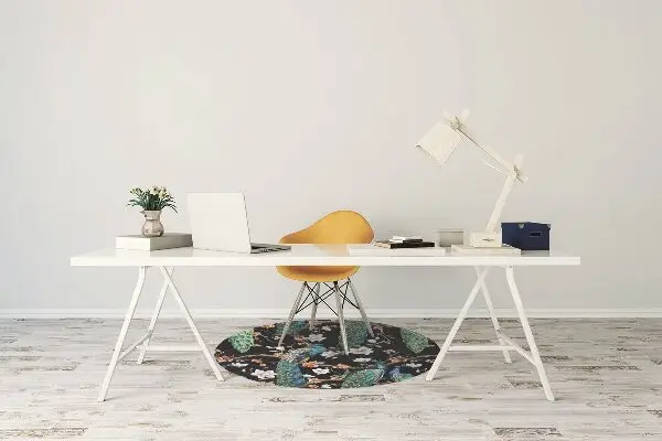 Alfombra para silla de escritorio Pavo real