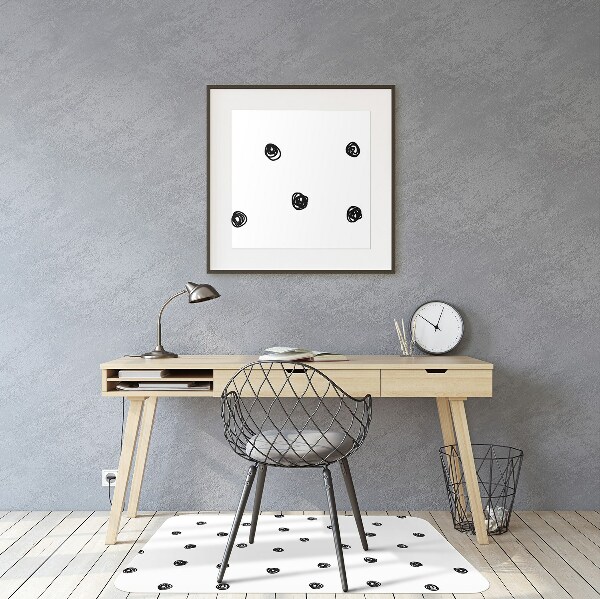 Alfombrilla para silla de escritorio Puntos negros