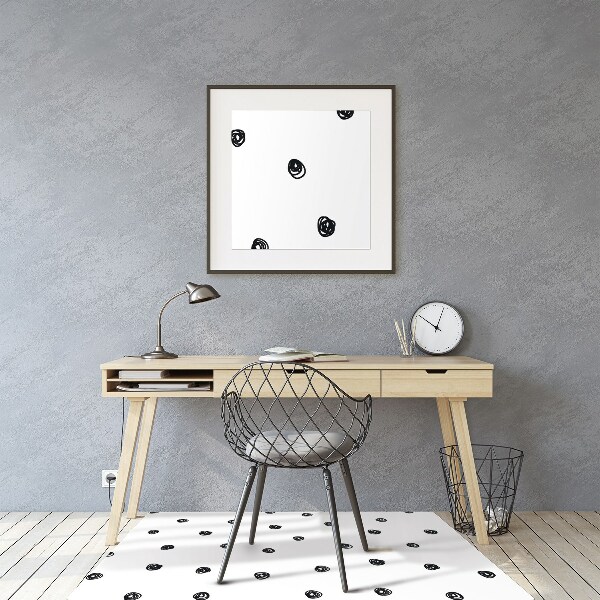 Alfombrilla para silla de escritorio Puntos negros