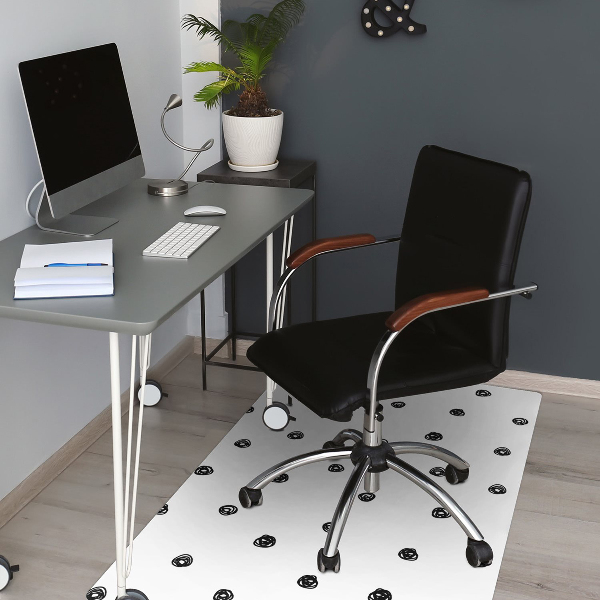 Alfombrilla para silla de escritorio Puntos negros