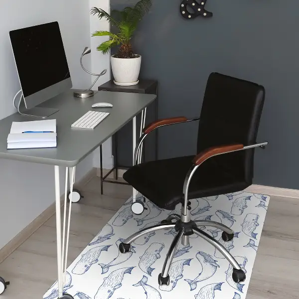 Alfombra silla ordenador Ballenas azules