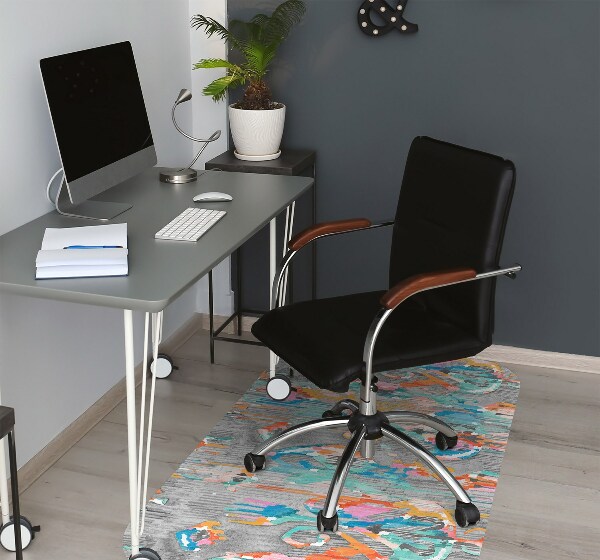 Alfombra silla ordenador Pintada