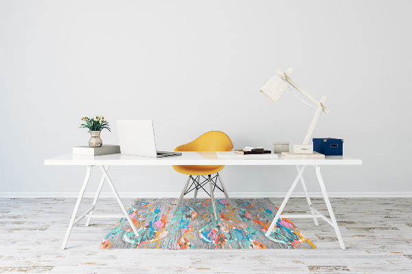 Alfombra silla ordenador Pintada