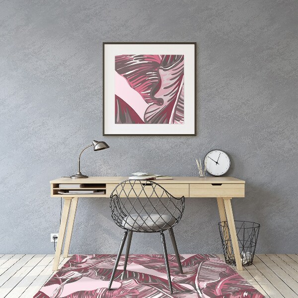 Alfombra silla ordenador Palma rosa