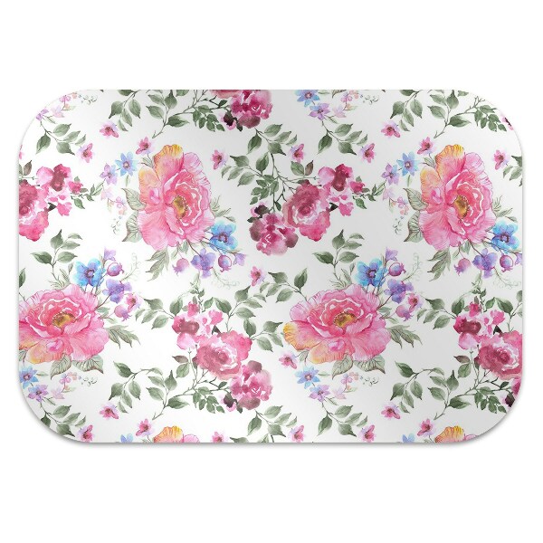 Alfombra para silla de escritorio Rosas estilo vintage