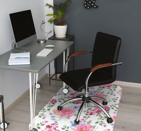 Alfombra para silla de escritorio Rosas estilo vintage