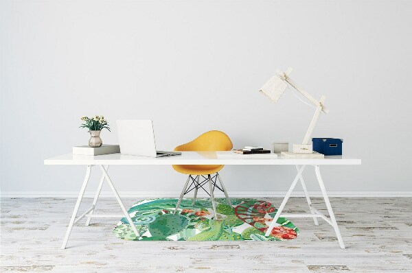 Alfombra para silla de escritorio Camaleones