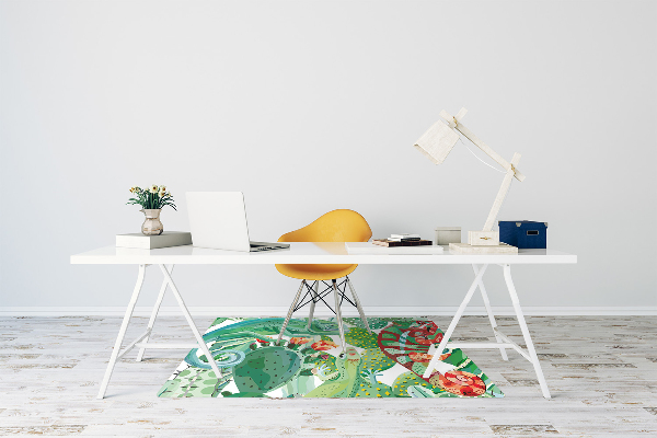 Alfombra para silla de escritorio Camaleones