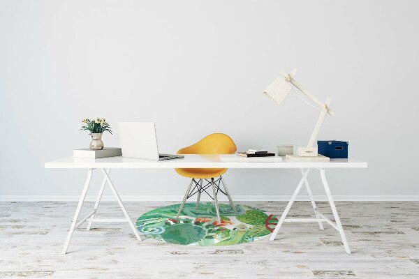 Alfombra para silla de escritorio Camaleones