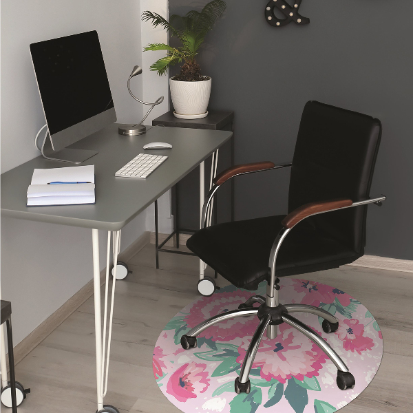 Alfombrilla para silla de escritorio Flores