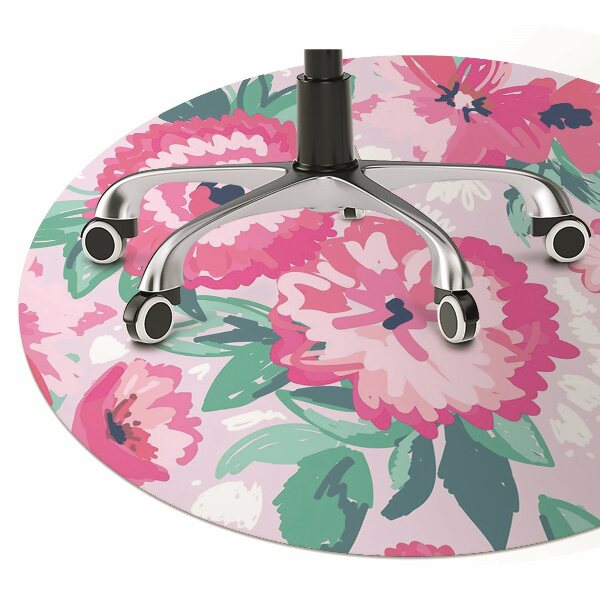 Alfombrilla para silla de escritorio Flores