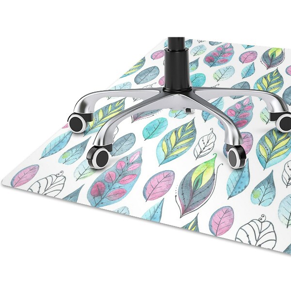 Alfombrilla para silla de escritorio Hojas de dibujos animados