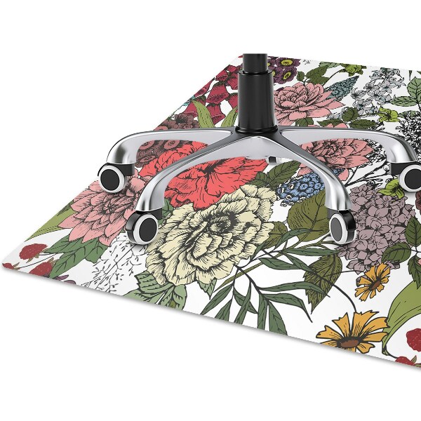 Alfombra silla ordenador Flores de otoño
