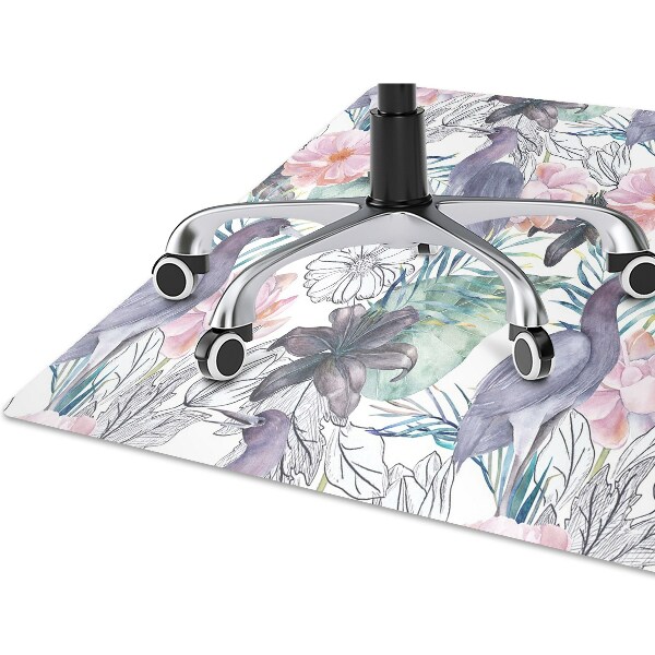 Alfombra silla ordenador Pájaros tropicales