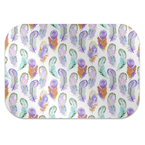 Alfombra para silla de oficina Plumas coloridas