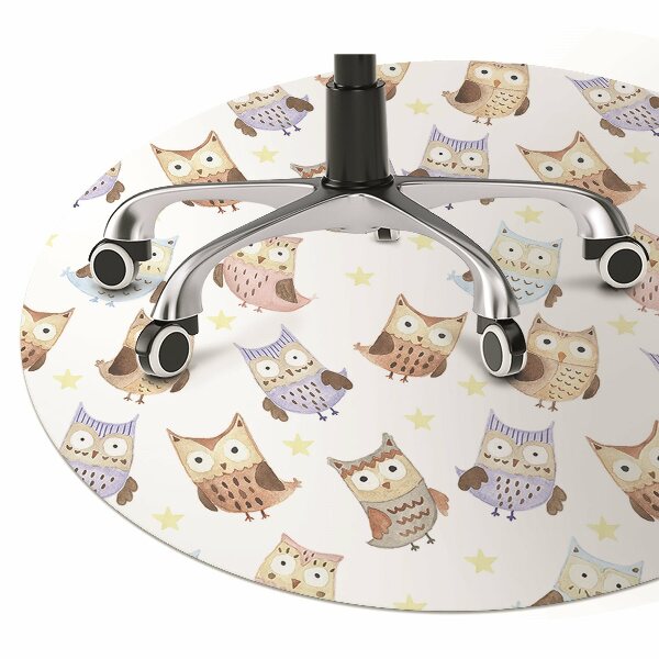 Alfombra para silla de escritorio Búhos de cuento de hadas