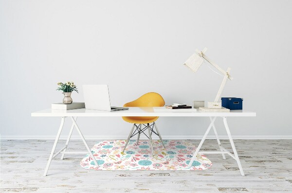 Alfombra para silla de escritorio Patrones coloridos