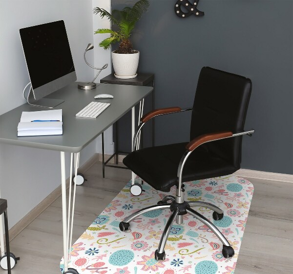 Alfombra para silla de escritorio Patrones coloridos