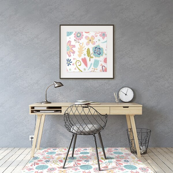 Alfombra para silla de escritorio Patrones coloridos