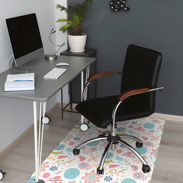 Alfombra para silla de escritorio Patrones coloridos