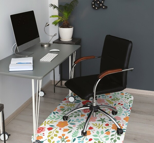 Alfombra para silla de escritorio Imagen con flores