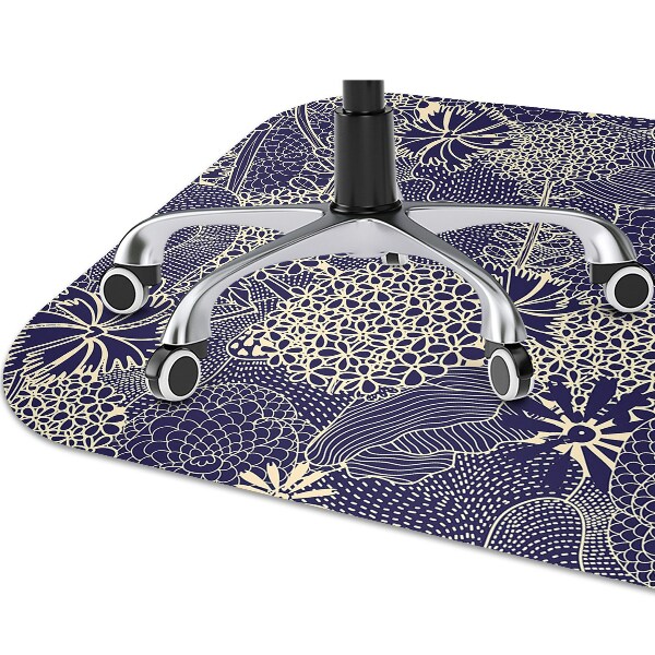 Alfombra para silla de escritorio Patrón azul