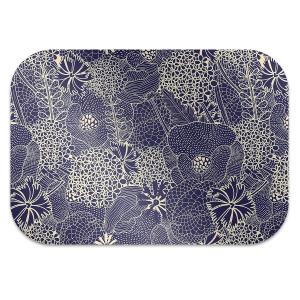 Alfombra para silla de escritorio Patrón azul