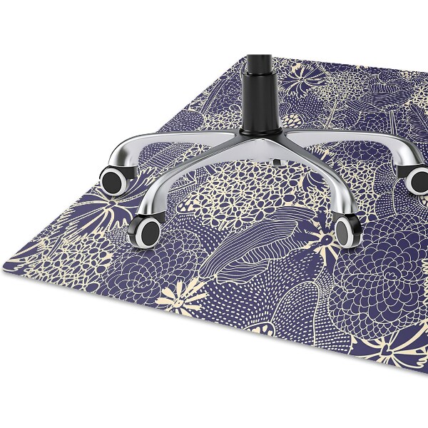 Alfombra para silla de escritorio Patrón azul