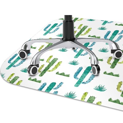 Alfombra silla ordenador Cactus pintados