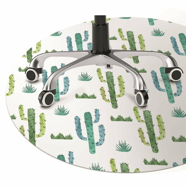 Alfombra silla ordenador Cactus pintados