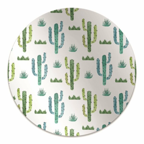 Alfombra silla ordenador Cactus pintados