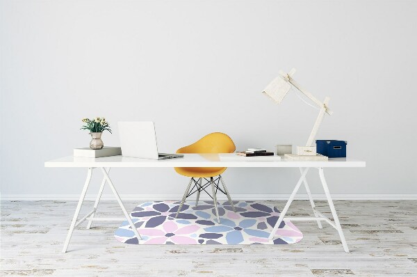 Alfombra silla ordenador Flores geométricas