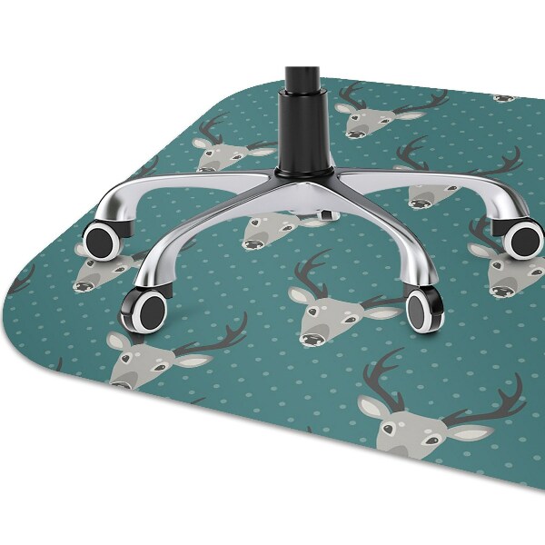Alfombra para silla de escritorio Ciervo gris