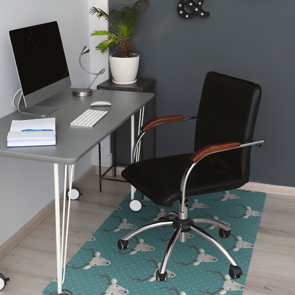 Alfombra para silla de escritorio Ciervo gris