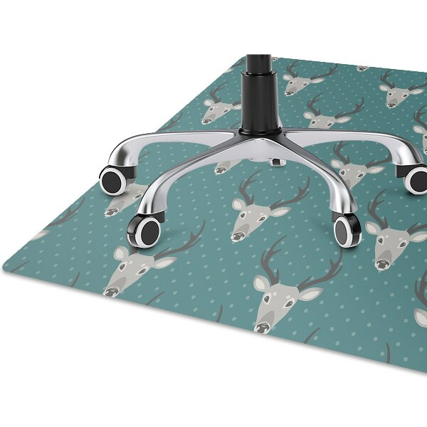 Alfombra para silla de escritorio Ciervo gris
