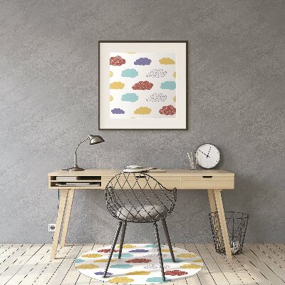 Alfombra para silla de escritorio Nubes coloridas
