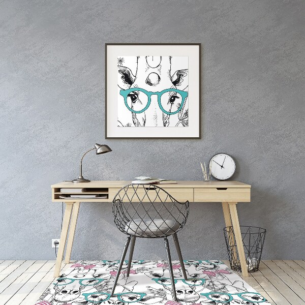 Alfombra para silla de escritorio Jirafa hipster