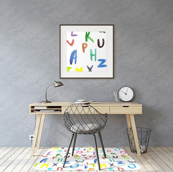 Alfombra silla escritorio Letras coloridas