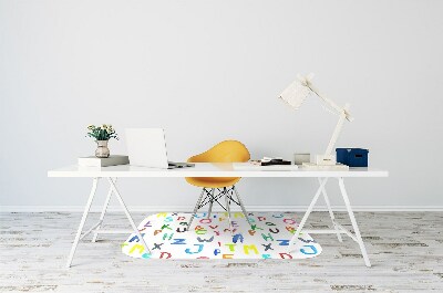 Alfombra silla escritorio Letras coloridas