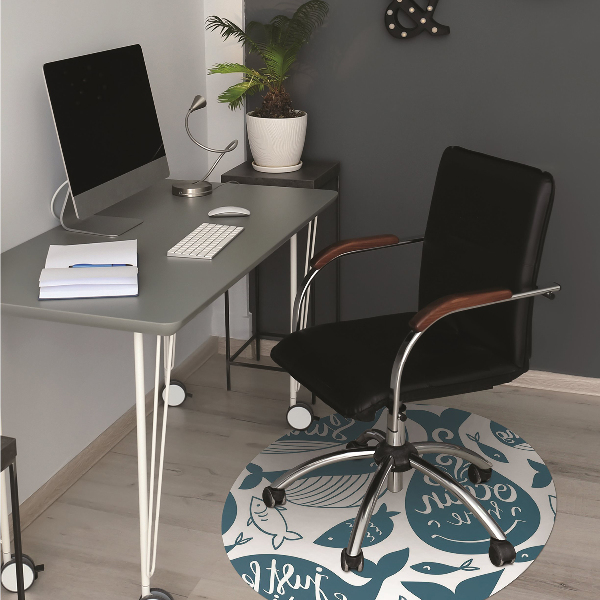 Alfombrilla para silla de escritorio Ballenas
