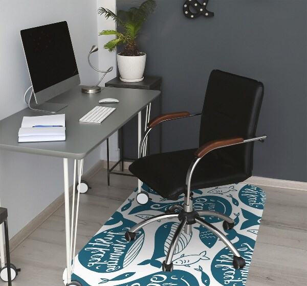 Alfombrilla para silla de escritorio Ballenas