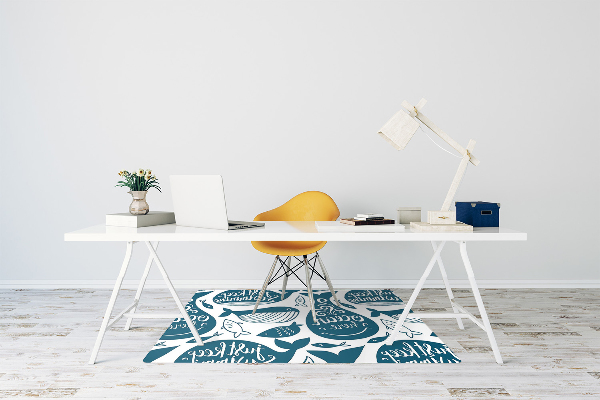 Alfombrilla para silla de escritorio Ballenas