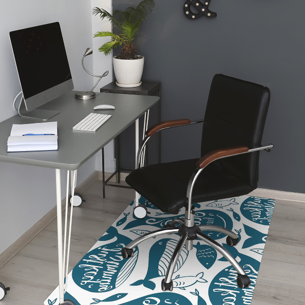 Alfombrilla para silla de escritorio Ballenas