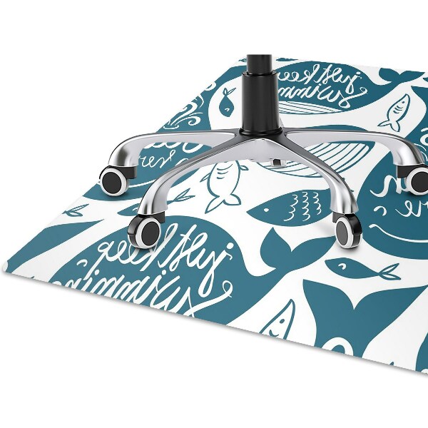 Alfombrilla para silla de escritorio Ballenas