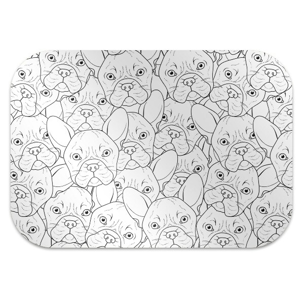 Alfombra silla ordenador Perro bulldog