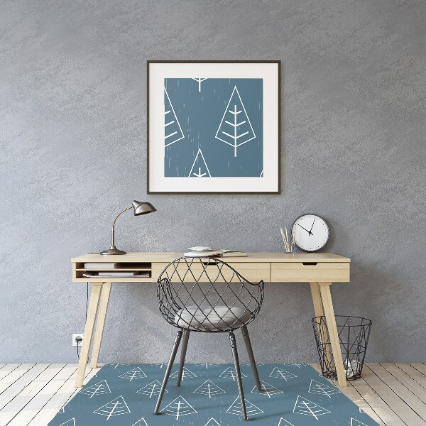 Alfombra silla ordenador Bosque azul