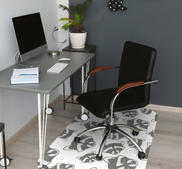 Alfombra silla ordenador Mapache