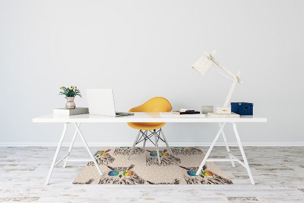 Alfombra para silla de escritorio Búhos con gafas