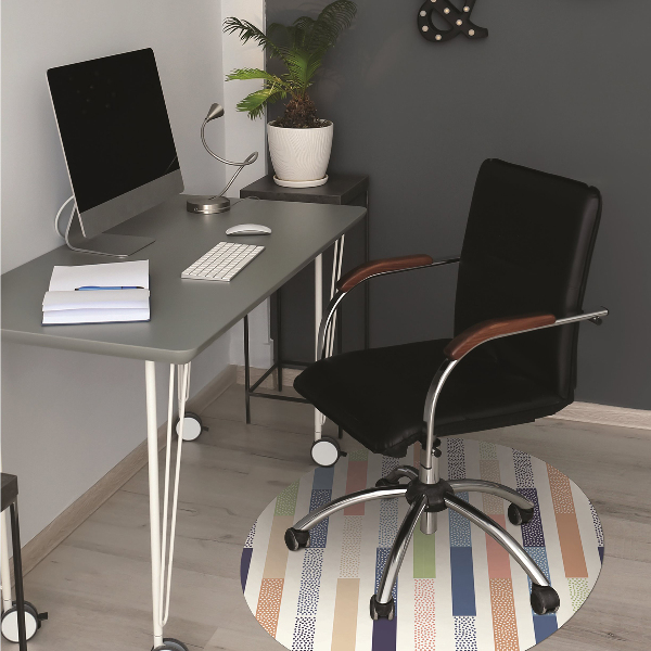Alfombra para silla de escritorio Rayas coloridas